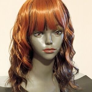 Stylish Burnt Orange Unique Colored Wig Ombre